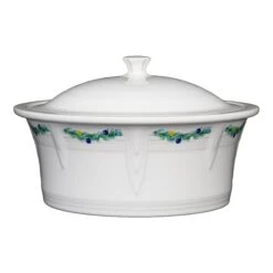 Fiesta Blue Christmas Tree Large Covered Casserole
