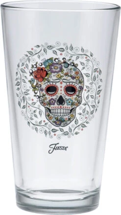 16 Oz. Fiesta® SKULL AND VINE Sugar Clear Cooler Set Of 4