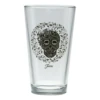 16 Oz. Fiesta® SKULL AND VINE Clear Cooler – Set Of 4 -Decorated Fiesta Store 452SKVN0215 2