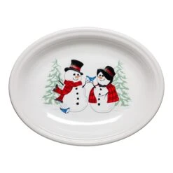 Fiesta Snowman And Lady Medium Oval Platter