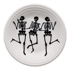 Fiesta Trio Of Skeletons Luncheon Plate