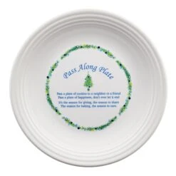 Fiesta Blue Christmas Tree Pass Along Plate