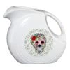 Fiesta Large Disk Pitcher SKULL AND VINE Sugar -Decorated Fiesta Store 48441823