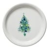Fiesta Blue Christmas Tree On White Bistro Buffet Plate -Decorated Fiesta Store 74942192