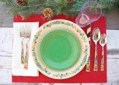 Fiesta Christmas Tree Dinner Plate -Decorated Fiesta Store Christmas MeadowFINAL
