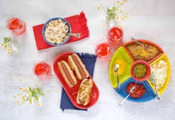 Fiesta Entertaining Set Bold -Decorated Fiesta Store Entertaining Set Bread Tray Hot Dogs