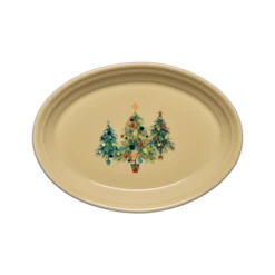 Fiesta Small Christmas Trio Of Trees Oval Platter