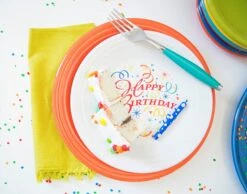 Fiesta Happy Birthday Luncheon Plate -Decorated Fiesta Store HappyBirthday1