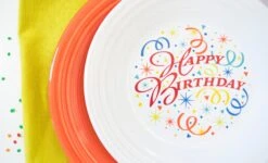Fiesta Happy Birthday Luncheon Plate -Decorated Fiesta Store HappyBirthday2