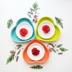 Fiesta Medium Heart Bowl -Decorated Fiesta Store HeartBowlsFlowers.451